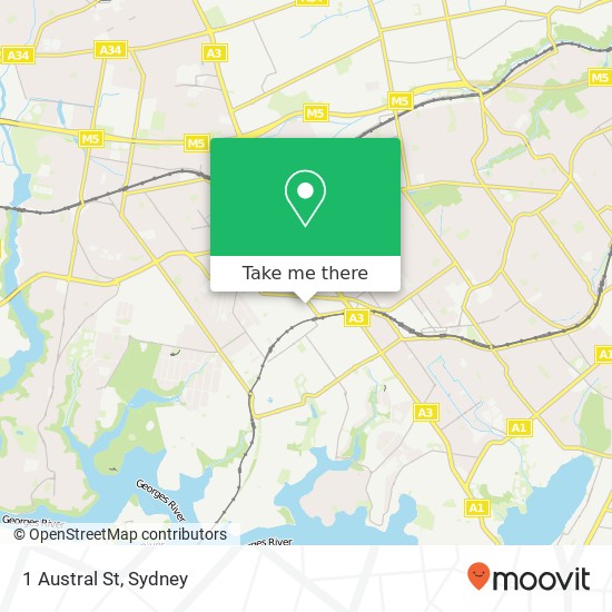 1 Austral St map