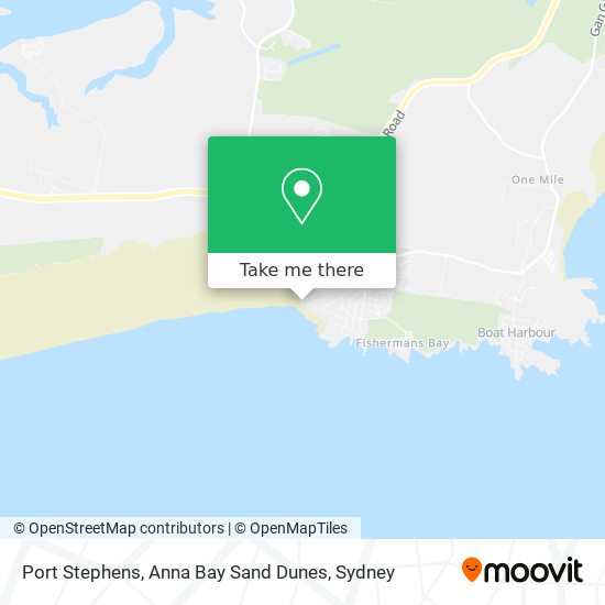 Port Stephens, Anna Bay Sand Dunes map