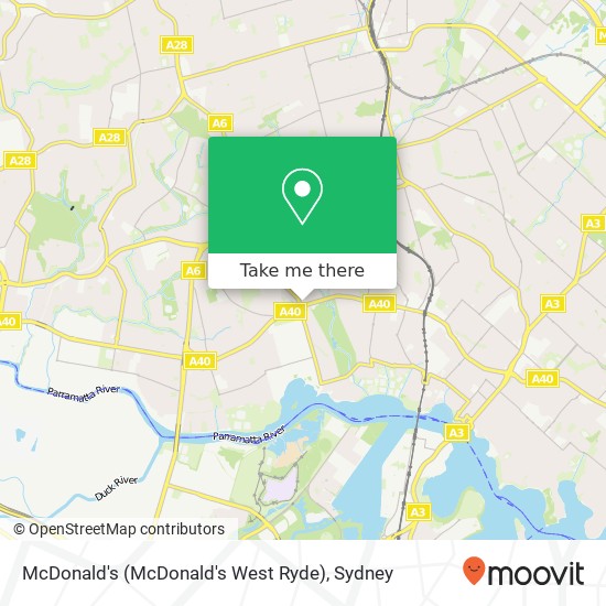 McDonald's (McDonald's West Ryde) map