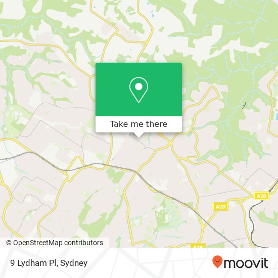 Mapa 9 Lydham Pl