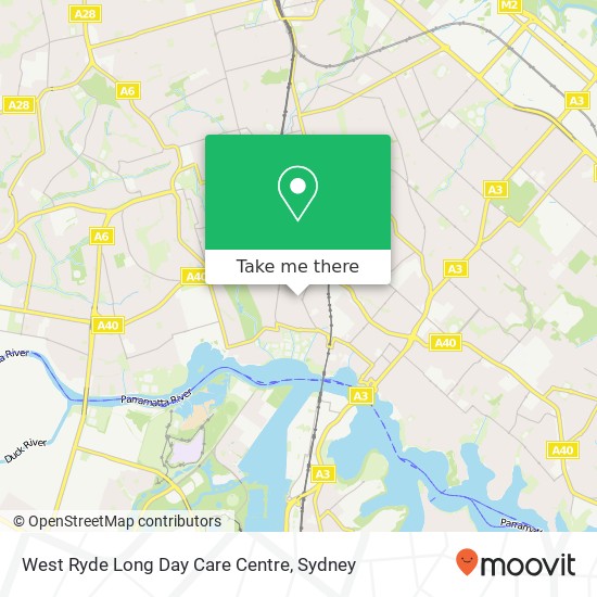 West Ryde Long Day Care Centre map