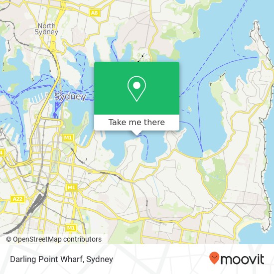 Darling Point Wharf map