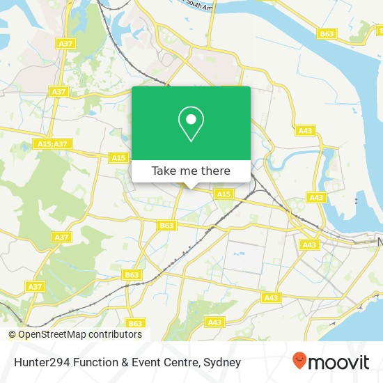 Mapa Hunter294 Function & Event Centre