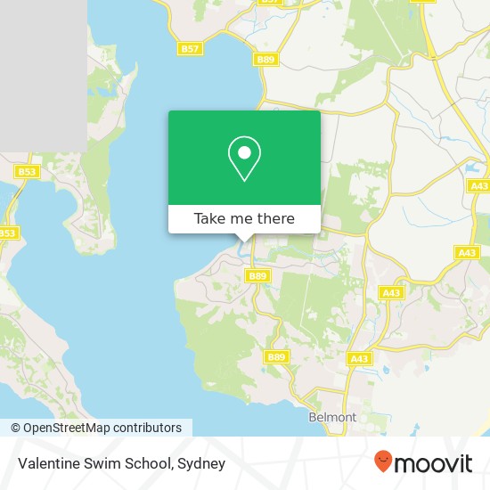 Valentine Swim School map