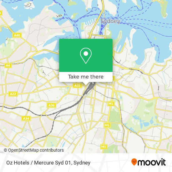 Oz Hotels / Mercure Syd 01 map