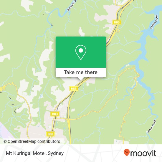 Mt Kuringai Motel map