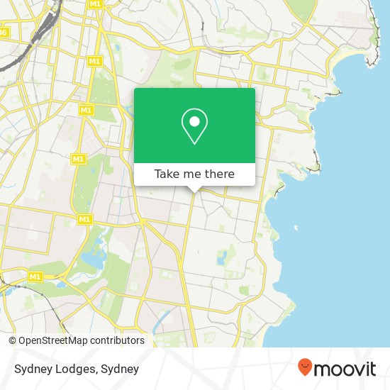 Mapa Sydney Lodges