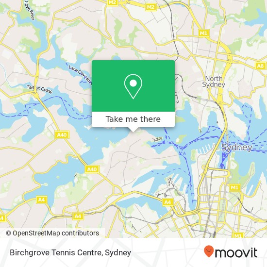 Birchgrove Tennis Centre map