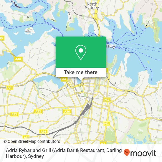 Adria Rybar and Grill (Adria Bar & Restaurant, Darling Harbour) map