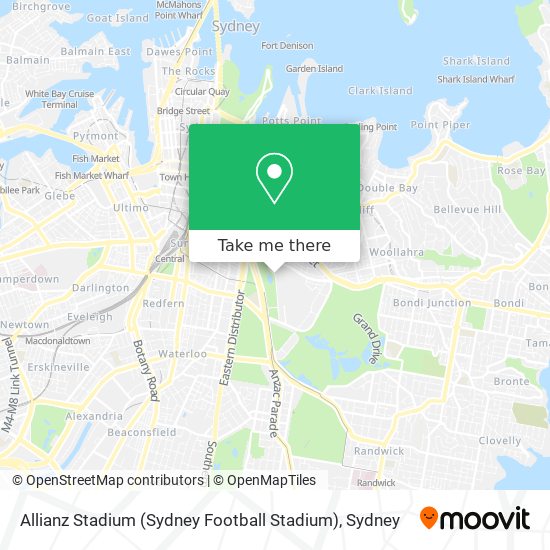 Mapa Allianz Stadium (Sydney Football Stadium)