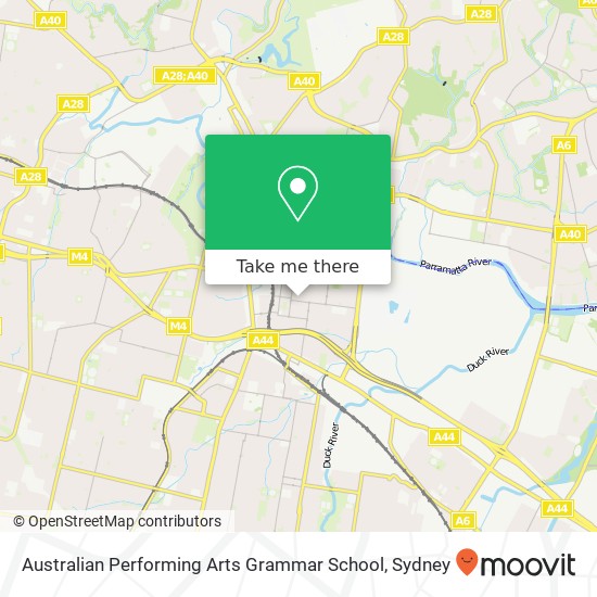 Mapa Australian Performing Arts Grammar School