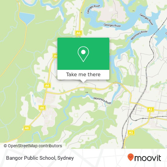 Mapa Bangor Public School