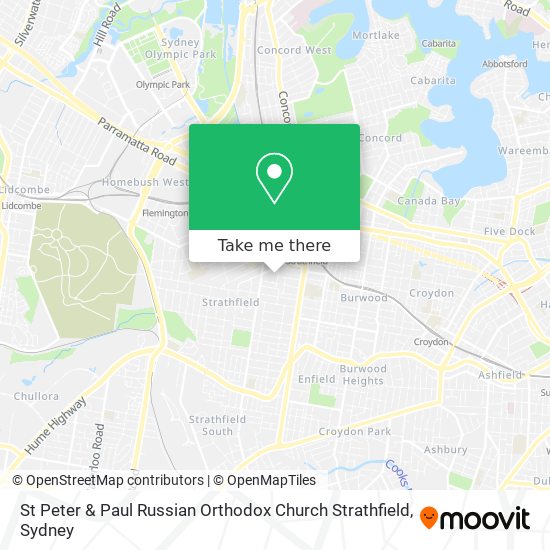 Mapa St Peter & Paul Russian Orthodox Church Strathfield