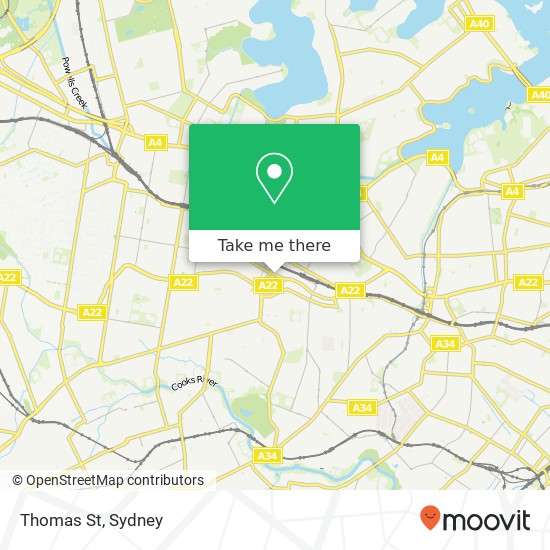 Thomas St map