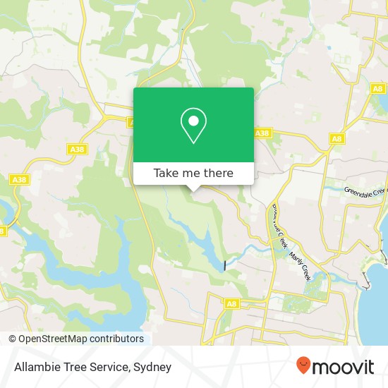 Allambie Tree Service map