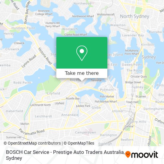 BOSCH Car Service - Prestige Auto Traders Australia map