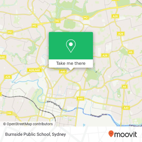 Mapa Burnside Public School