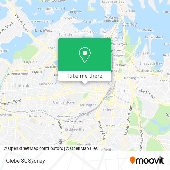 Glebe St map