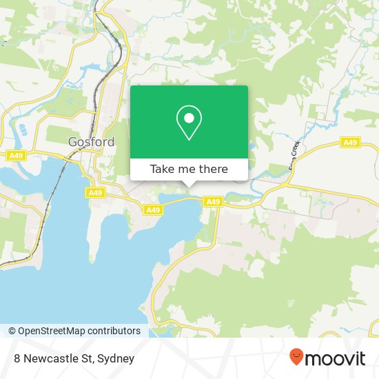 Mapa 8 Newcastle St