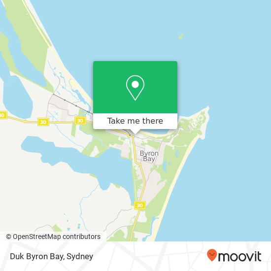 Duk Byron Bay map
