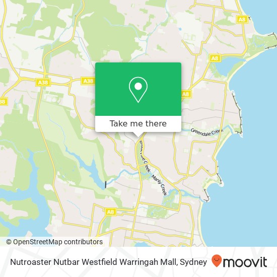 Nutroaster Nutbar Westfield Warringah Mall map