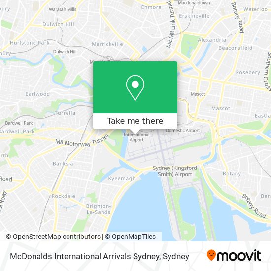 McDonalds International Arrivals Sydney map