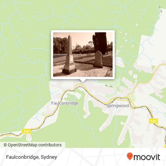 Mapa Faulconbridge