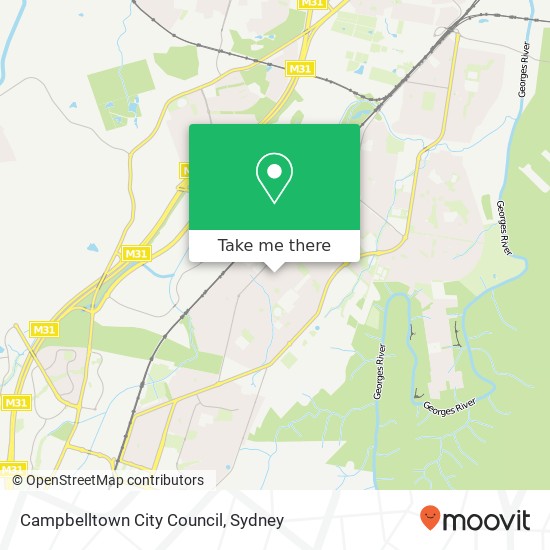 Mapa Campbelltown City Council