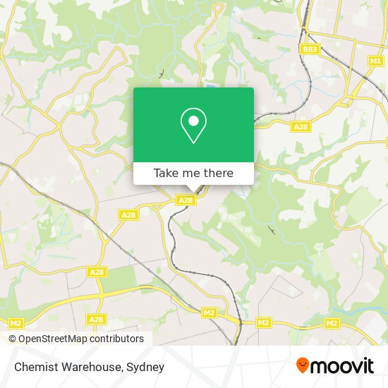 Chemist Warehouse map