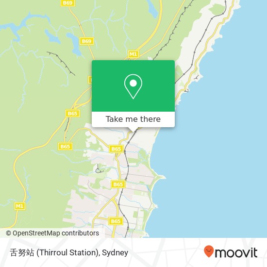 舌努站 (Thirroul Station) map