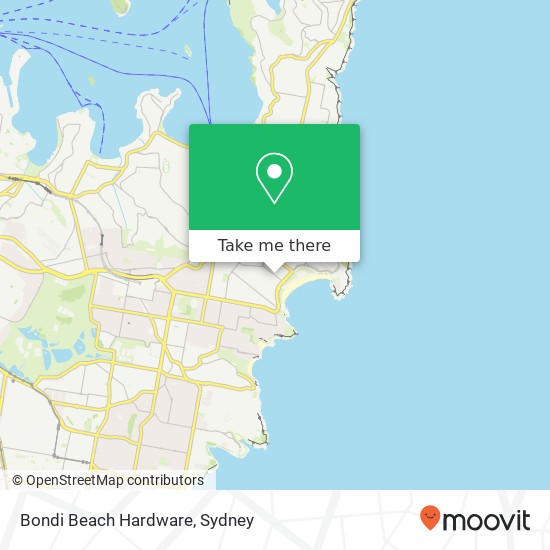 Bondi Beach Hardware map