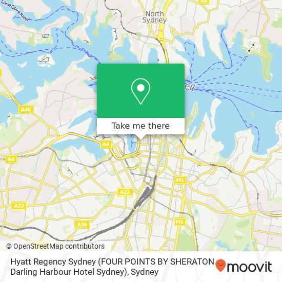 Hyatt Regency Sydney (FOUR POINTS BY SHERATON Darling Harbour Hotel Sydney) map