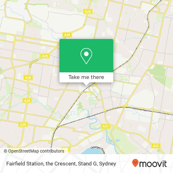 Mapa Fairfield Station, the Crescent, Stand G