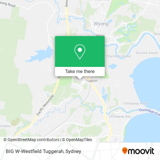 BIG W-Westfield Tuggerah map