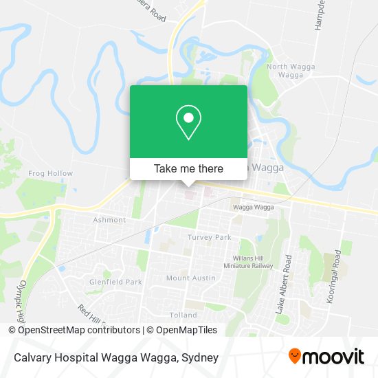 Mapa Calvary Hospital Wagga Wagga