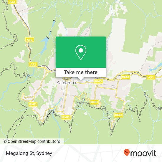 Megalong St map