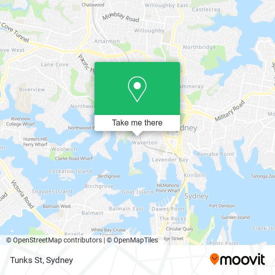 Tunks St map