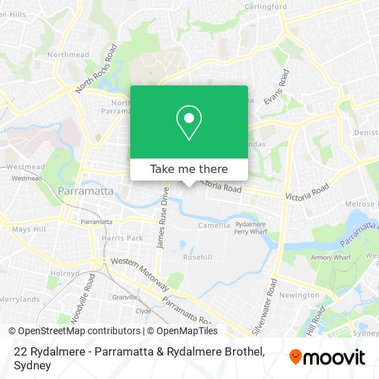 Mapa 22 Rydalmere - Parramatta & Rydalmere Brothel