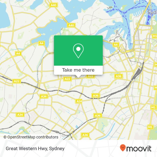 Great Western Hwy map