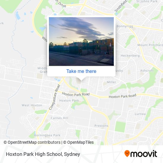 Hoxton Park High School map
