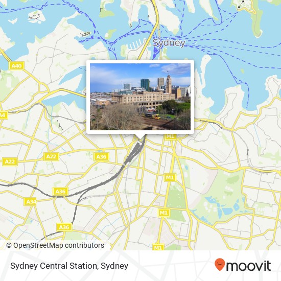 Sydney Central Station map