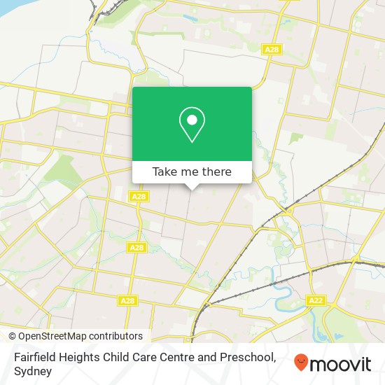 Fairfield Heights Child Care Centre and Preschool map