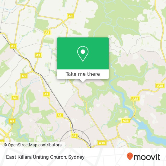 Mapa East Killara Uniting Church