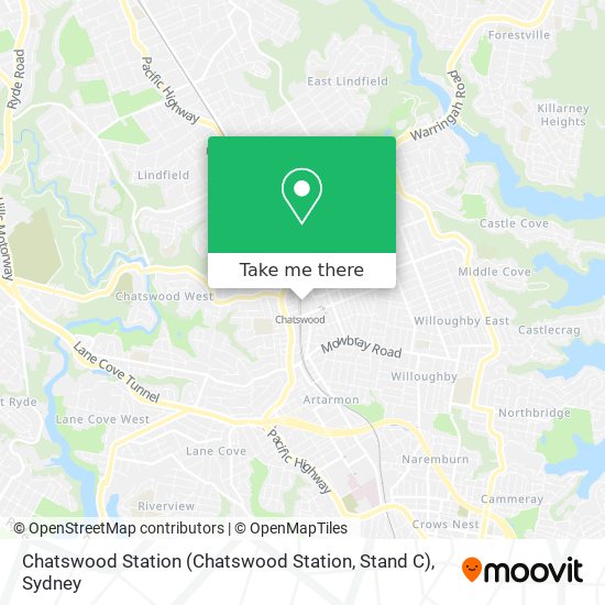 Mapa Chatswood Station (Chatswood Station, Stand C)