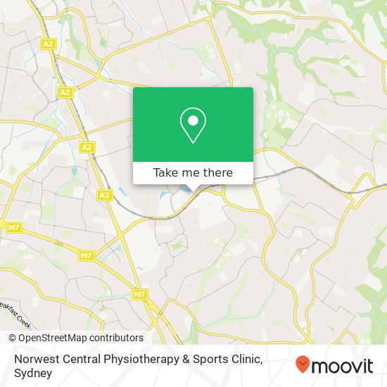 Mapa Norwest Central Physiotherapy & Sports Clinic