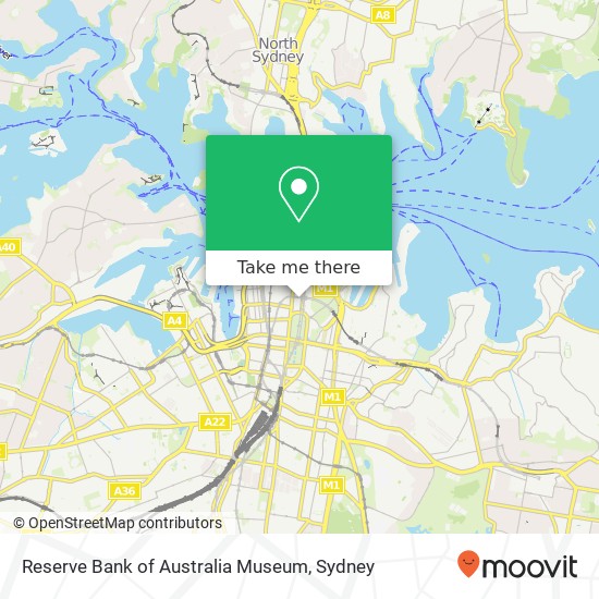Reserve Bank of Australia Museum map