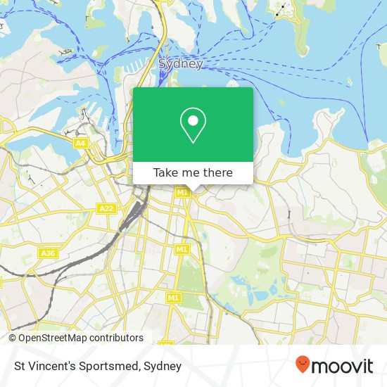 St Vincent's Sportsmed map