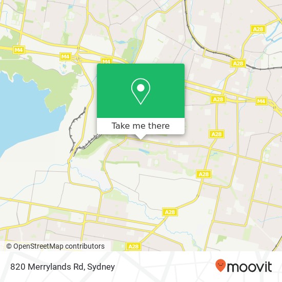 820 Merrylands Rd map