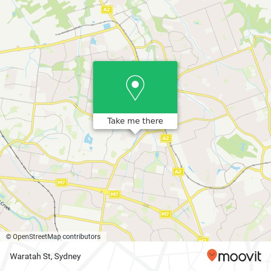 Mapa Waratah St