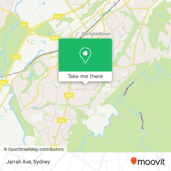 Jarrah Ave map